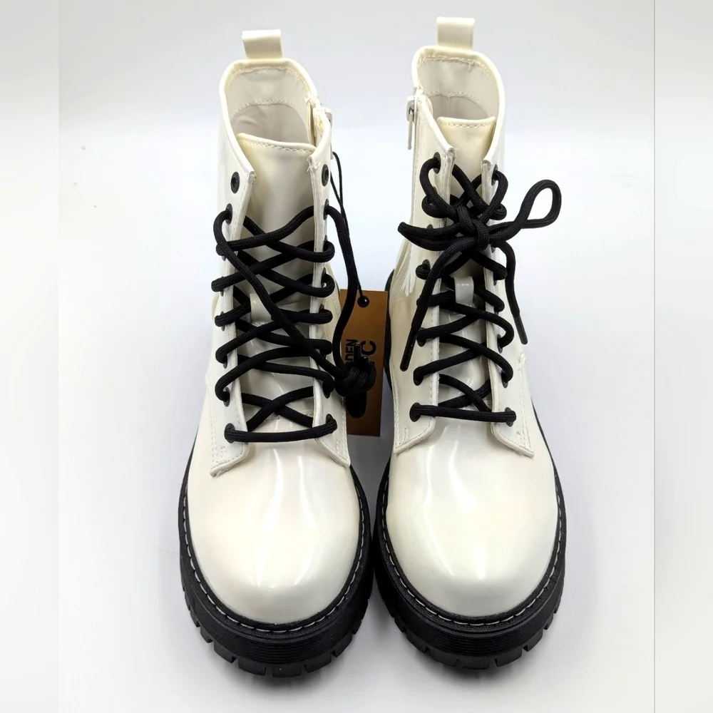 Madden NYC White Patent Boots 8 NWT - Picture 5 of 6
